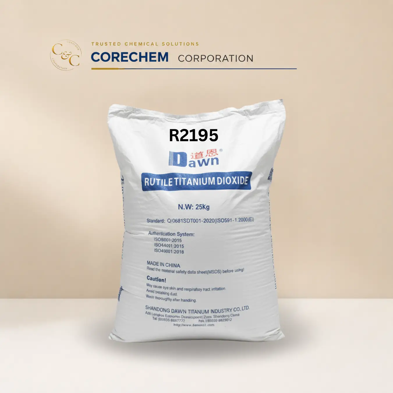 Dawn R2195 Titanium Dioxide (TiO₂) Supplier | Corechem Corporation